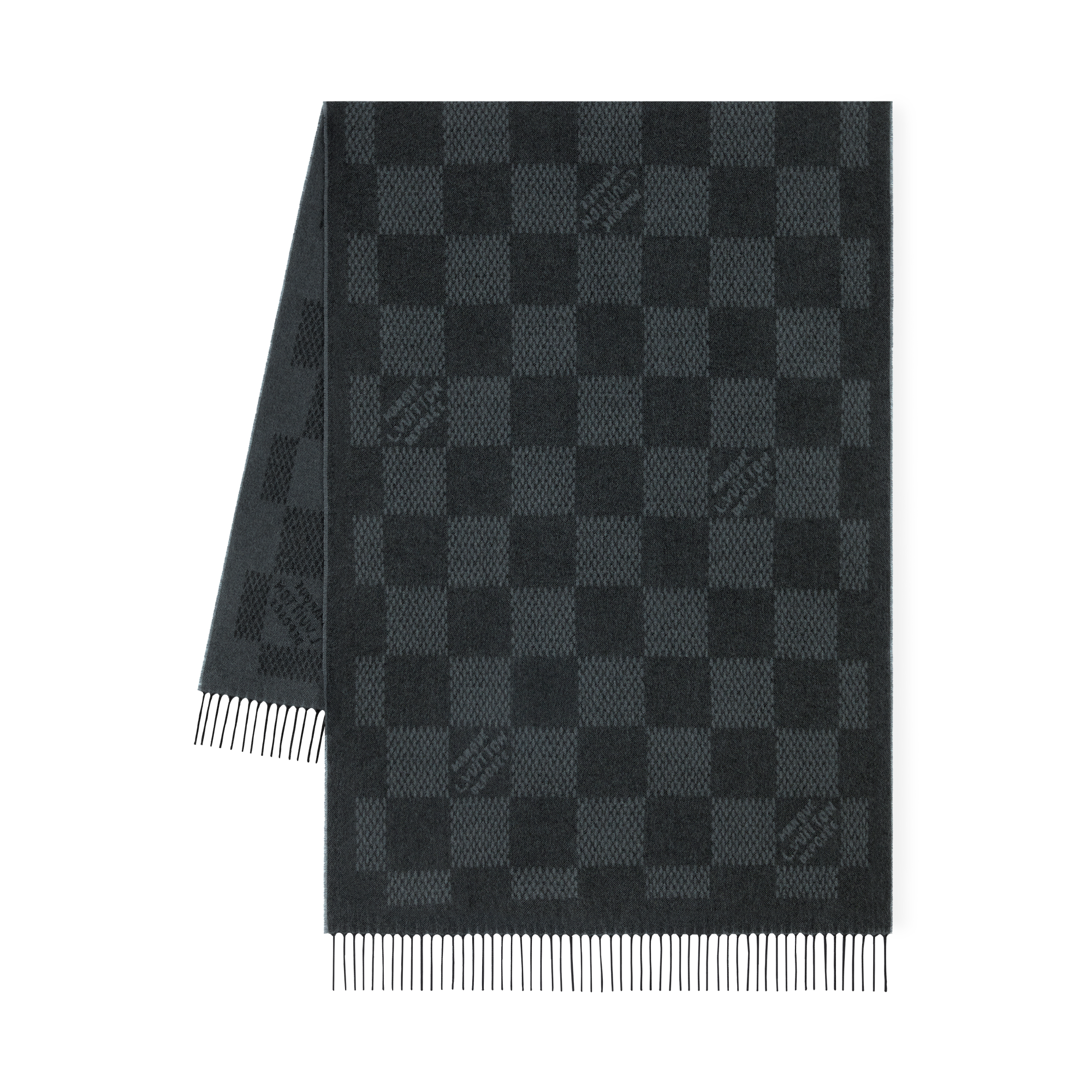 LOUIS VUITTON ダークブラックマフラー Light Damier Scarf S00 - Accessories M77185 | LOUIS VUITTON